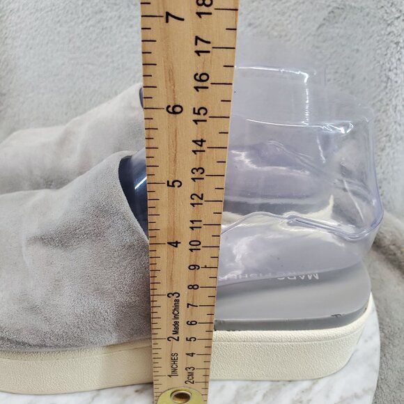 Marc Fisher Shoes Womens 7 Gray Textile Kandis Slides *Read* - Picture 3 of 12